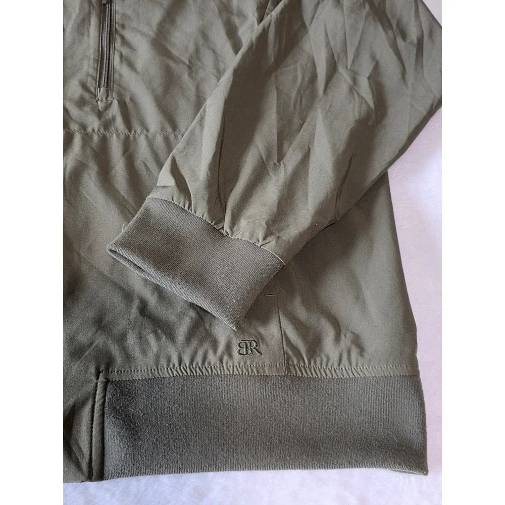 Banana Republic Mens XL Olive Green Full Zip Bomber Jacket Stretch Lightweight